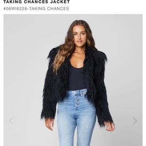 Blank NYC fur jacket. Size small. Brand new with tags. Taking chances jacket